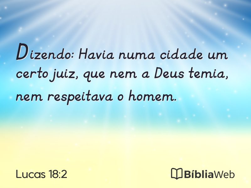 Lucas 18:2 em imagem para compartilhar