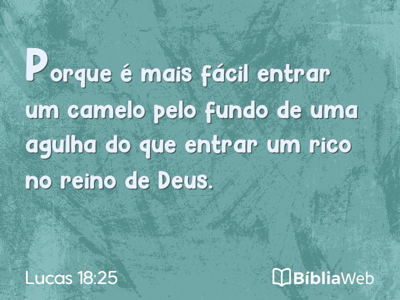 Lucas 18:25 em imagem para compartilhar