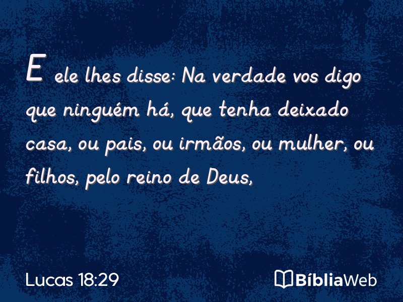 Lucas 18:29 em imagem para compartilhar
