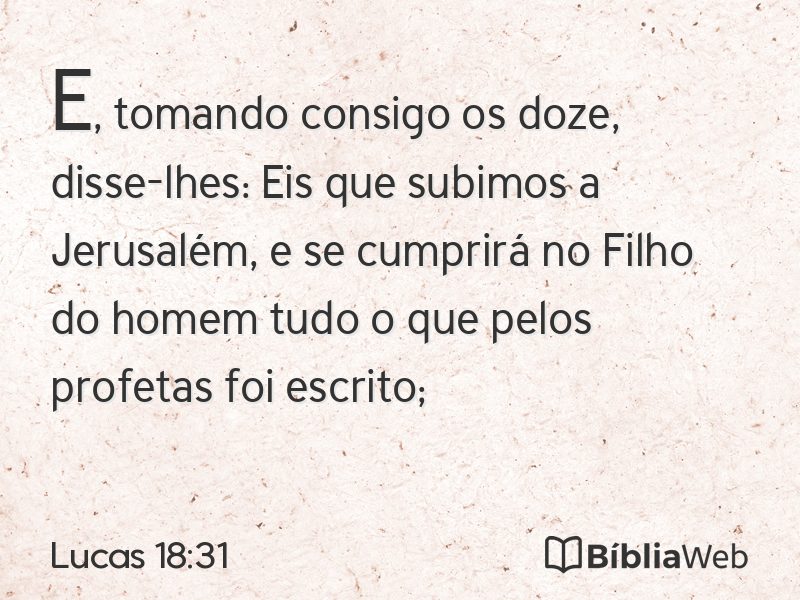 Lucas 18:31 em imagem para compartilhar