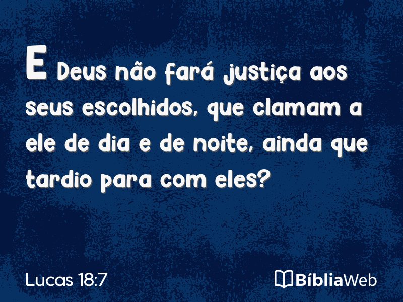 Lucas 18:7 em imagem para compartilhar
