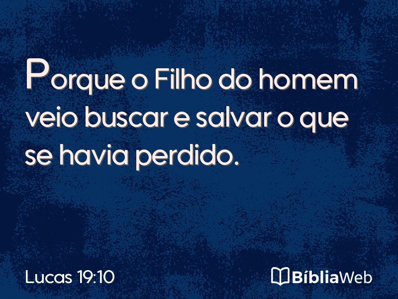 Lucas 19:10 em imagem para compartilhar