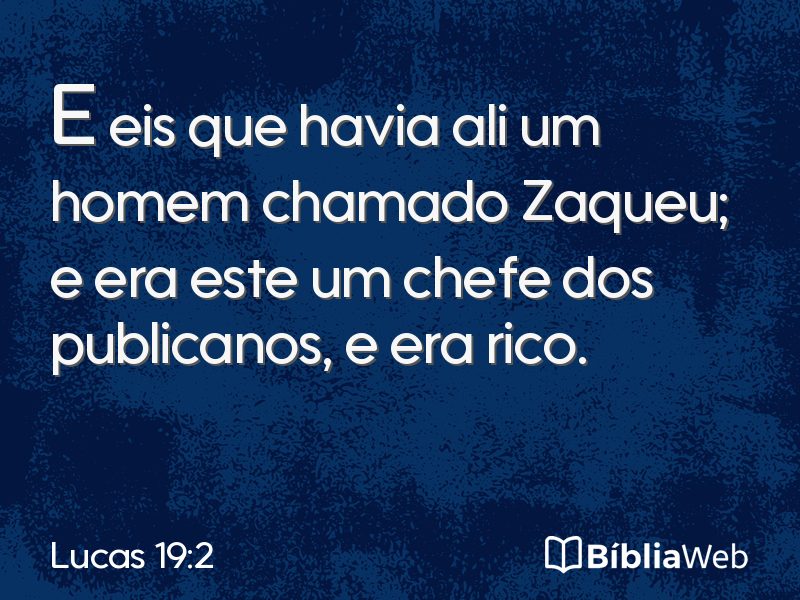 Lucas 19:2 em imagem para compartilhar