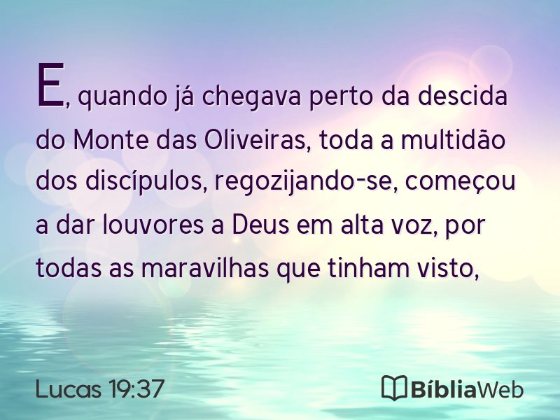 Lucas 19:37 em imagem para compartilhar