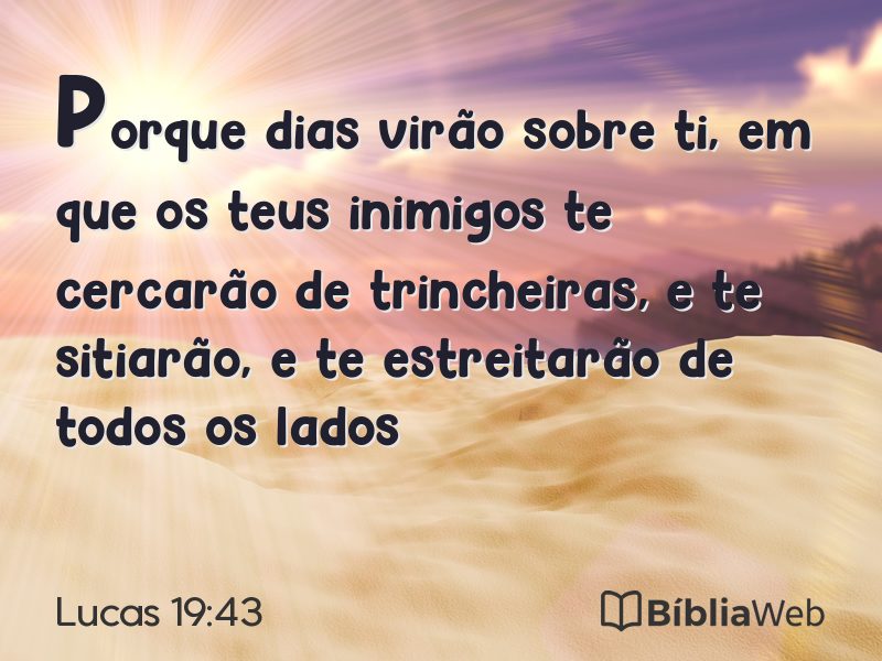 Lucas 19:43 em imagem para compartilhar