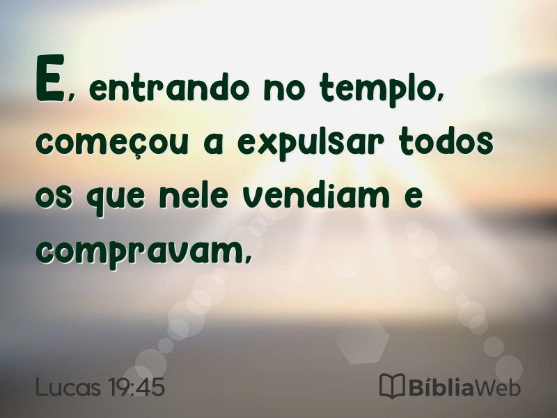 Lucas 19:45 em imagem para compartilhar
