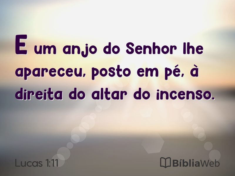 Lucas 1:11 em imagem para compartilhar