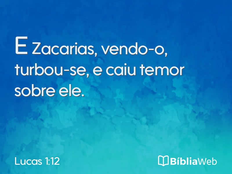 Lucas 1:12 em imagem para compartilhar