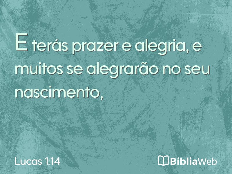 Lucas 1:14 em imagem para compartilhar