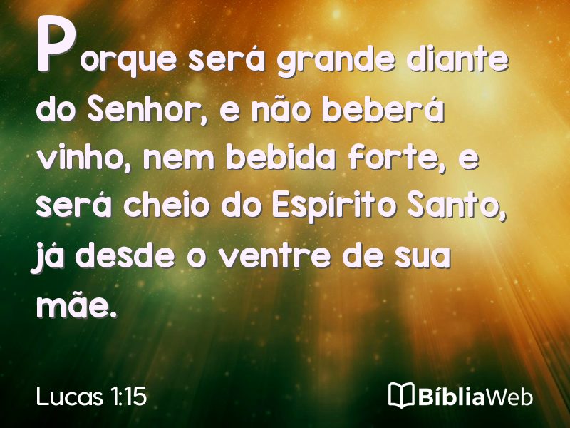 Lucas 1:15 em imagem para compartilhar
