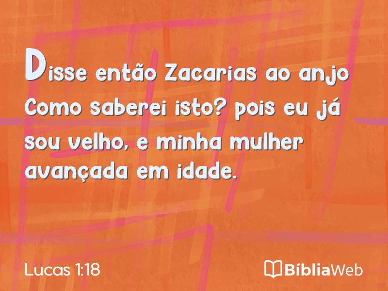 Lucas 1:18 em imagem para compartilhar