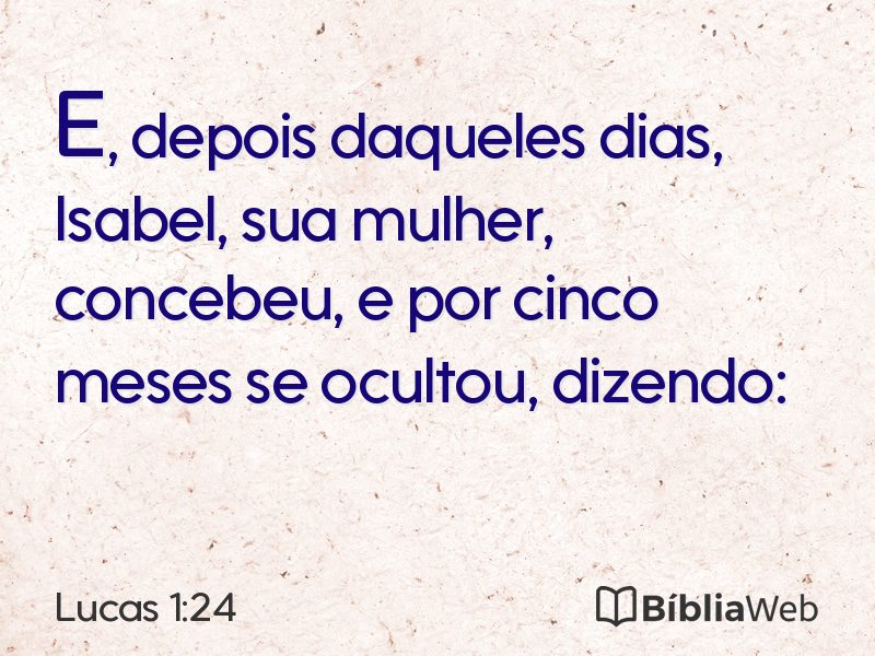 Lucas 1:24 em imagem para compartilhar
