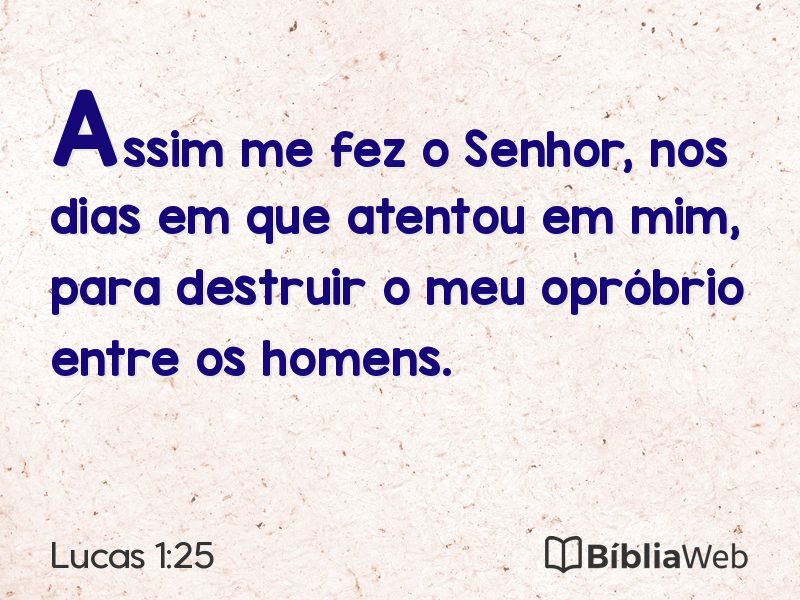 Lucas 1:25 em imagem para compartilhar
