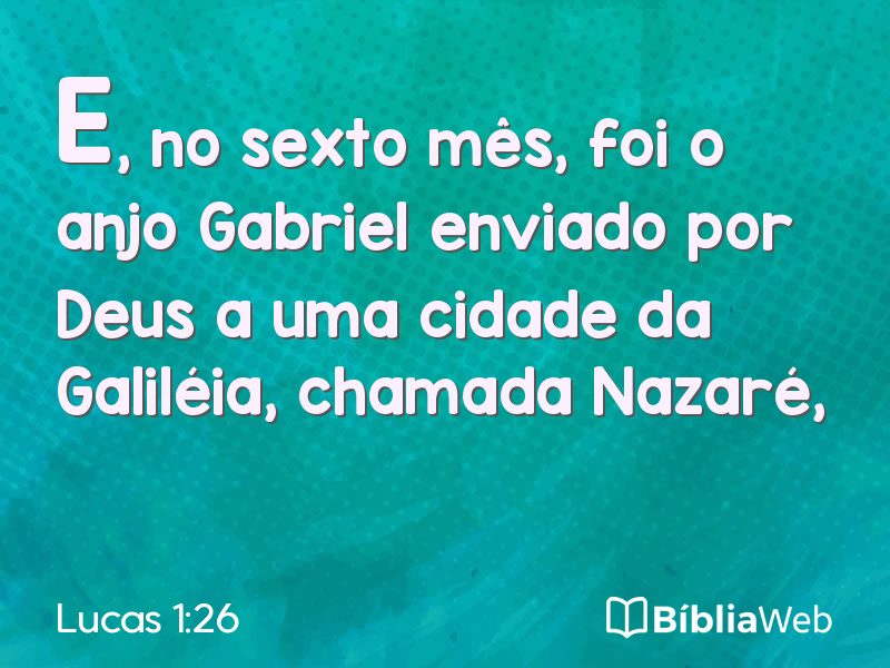 Lucas 1:26 em imagem para compartilhar
