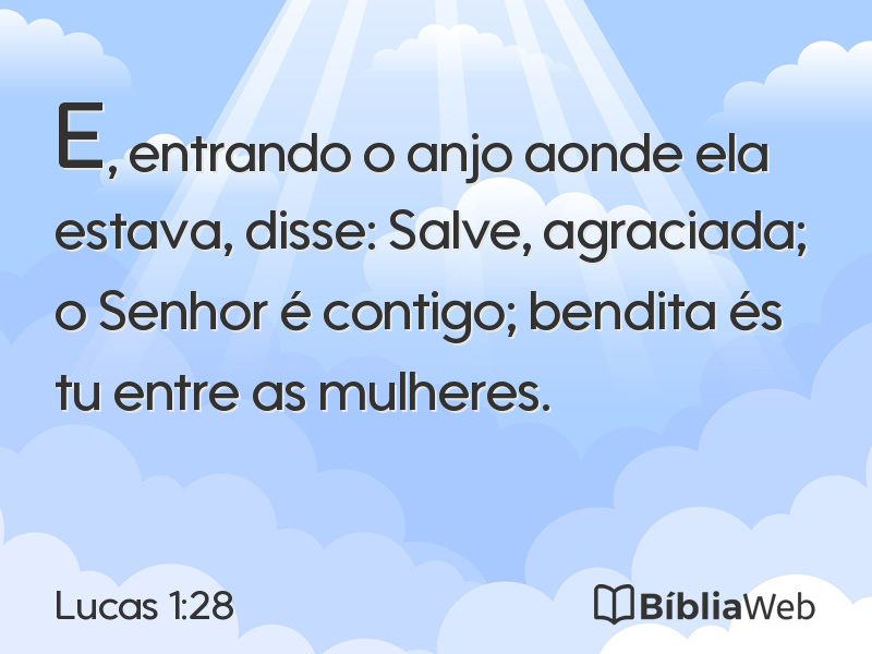Lucas 1:28 em imagem para compartilhar