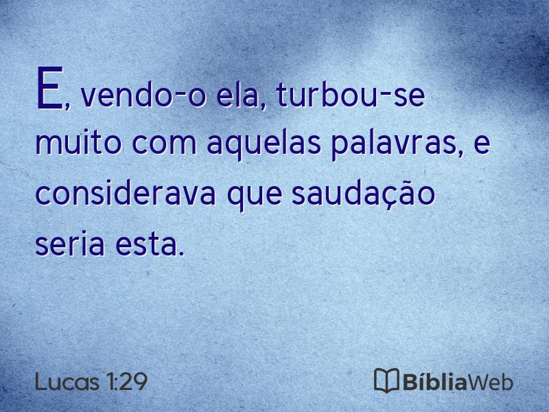Lucas 1:29 em imagem para compartilhar