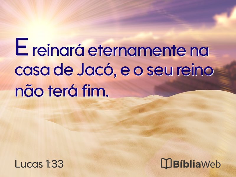 Lucas 1:33 em imagem para compartilhar