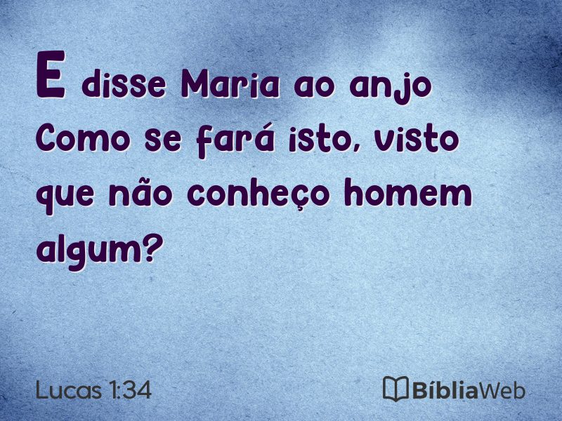 Lucas 1:34 em imagem para compartilhar