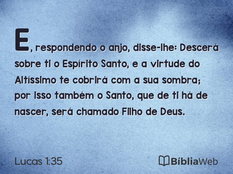 Lucas 1:35 em imagem para compartilhar