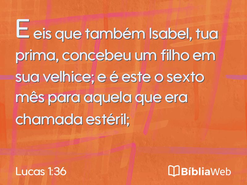 Lucas 1:36 em imagem para compartilhar