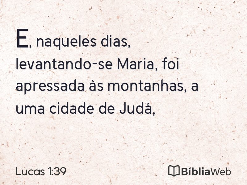 Lucas 1:39 em imagem para compartilhar