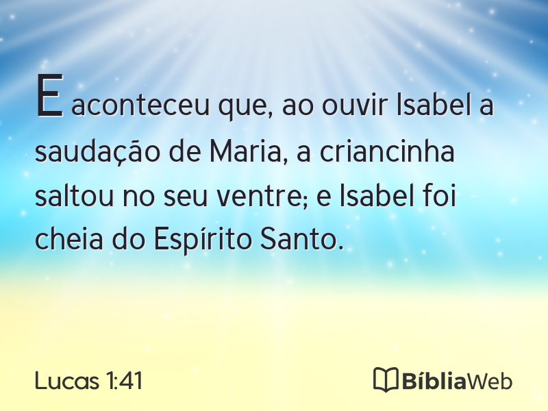 Lucas 1:41 em imagem para compartilhar