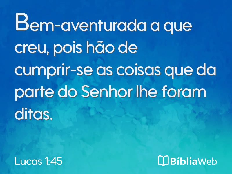 Lucas 1:45 em imagem para compartilhar