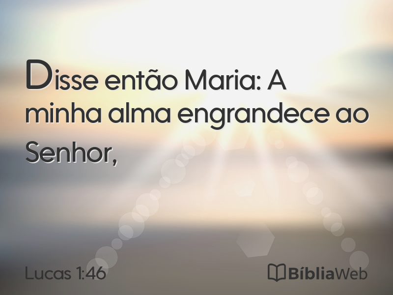 Lucas 1:46 em imagem para compartilhar