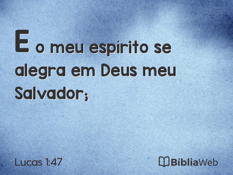 Lucas 1:47 em imagem para compartilhar