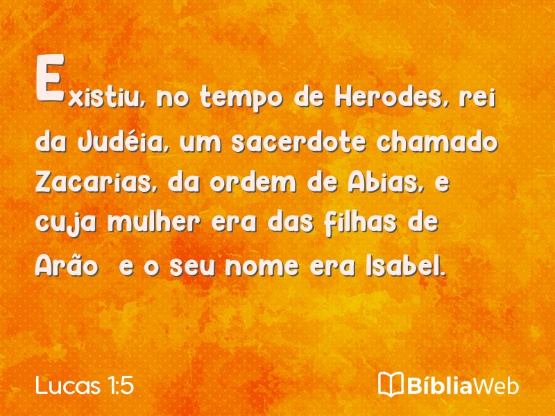 Lucas 1:5 em imagem para compartilhar