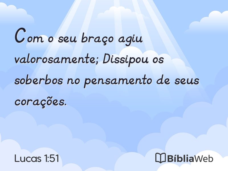 Lucas 1:51 em imagem para compartilhar