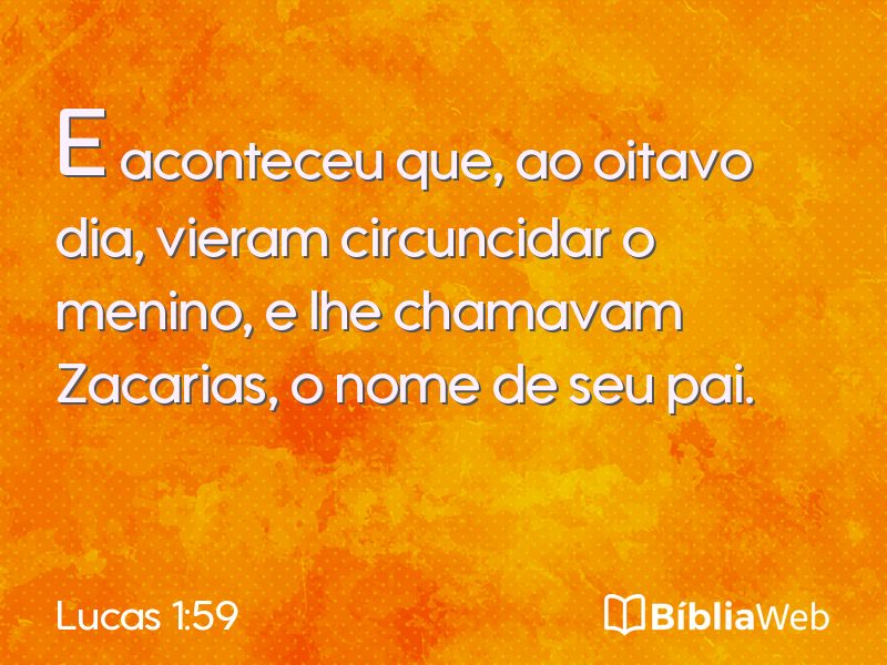 Lucas 1:59 em imagem para compartilhar