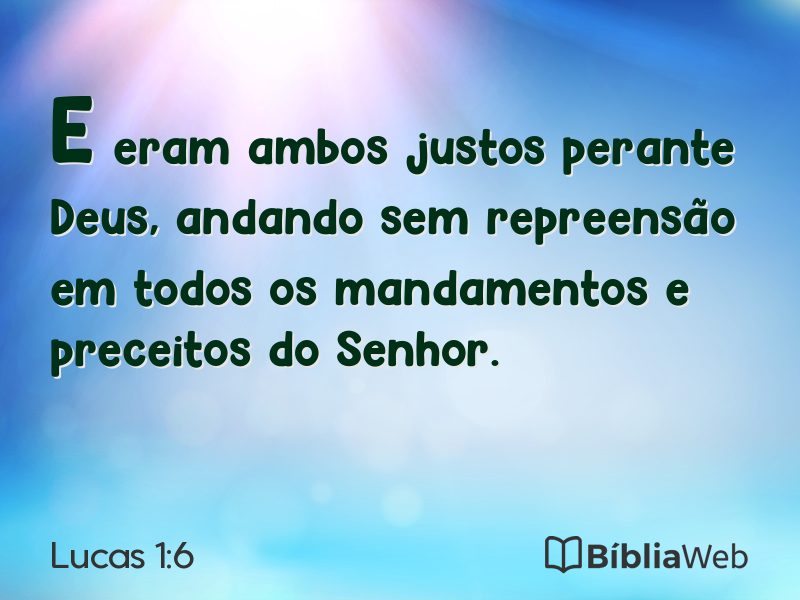 Lucas 1:6 em imagem para compartilhar
