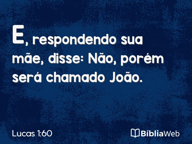 Lucas 1:60 em imagem para compartilhar