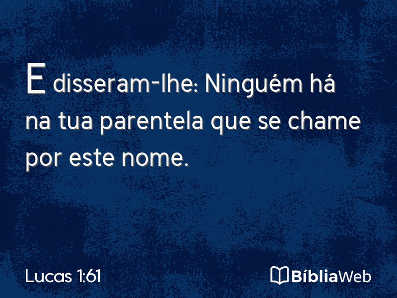 Lucas 1:61 em imagem para compartilhar