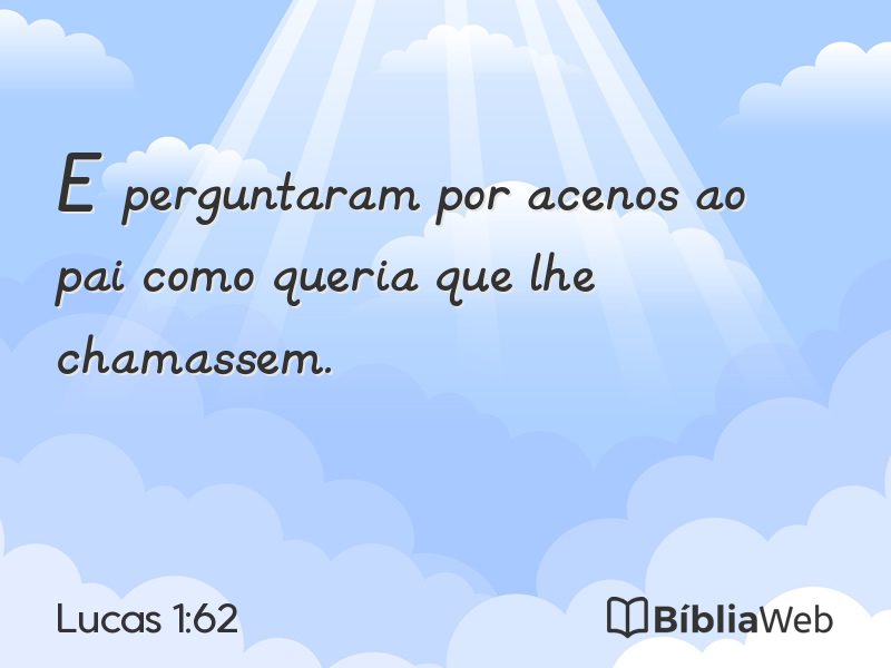 Lucas 1:62 em imagem para compartilhar