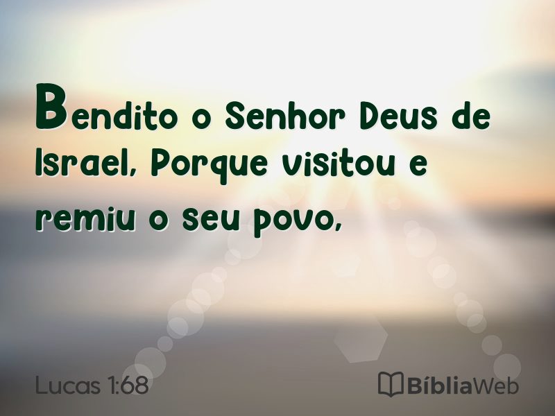 Lucas 1:68 em imagem para compartilhar