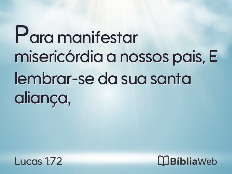 Lucas 1:72 em imagem para compartilhar