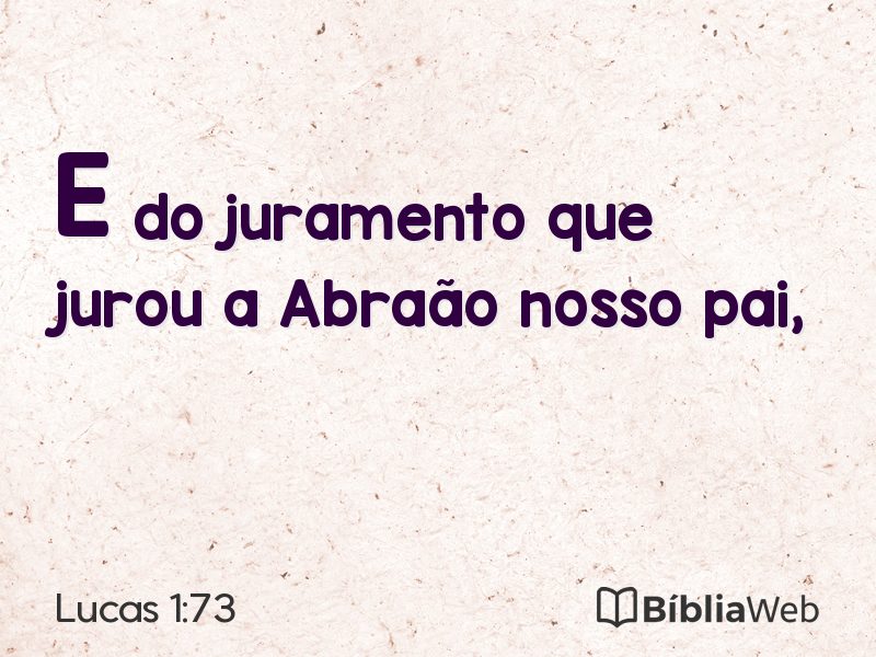 Lucas 1:73 em imagem para compartilhar
