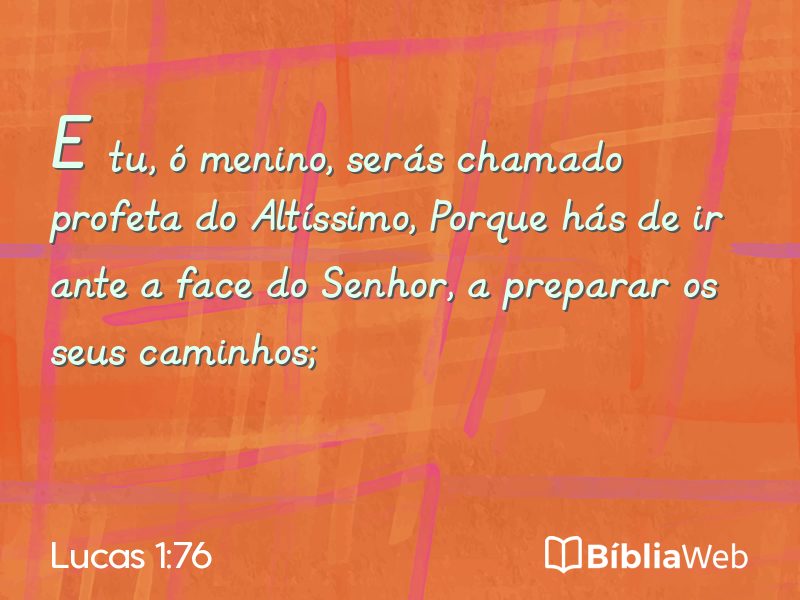 Lucas 1:76 em imagem para compartilhar