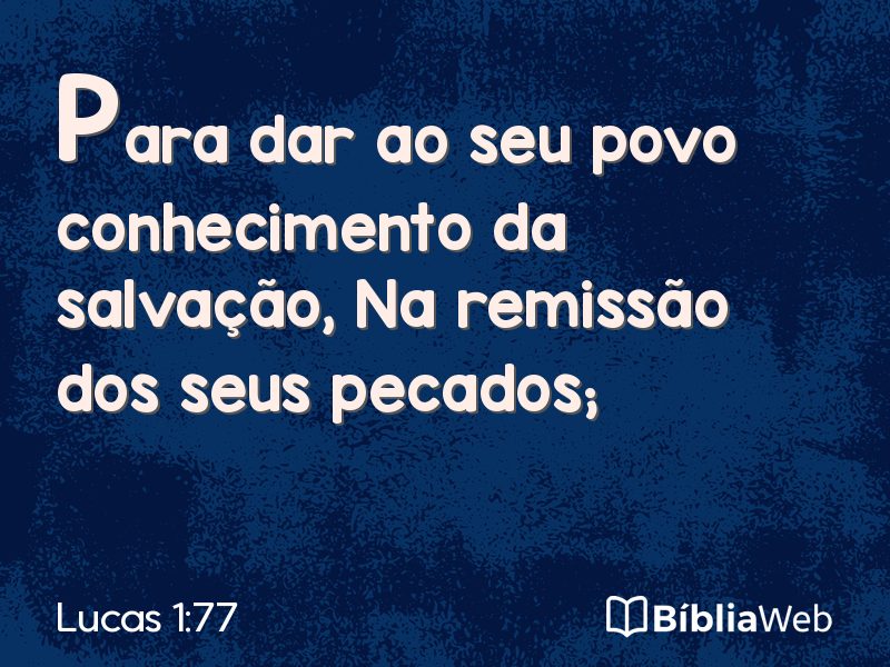 Lucas 1:77 em imagem para compartilhar