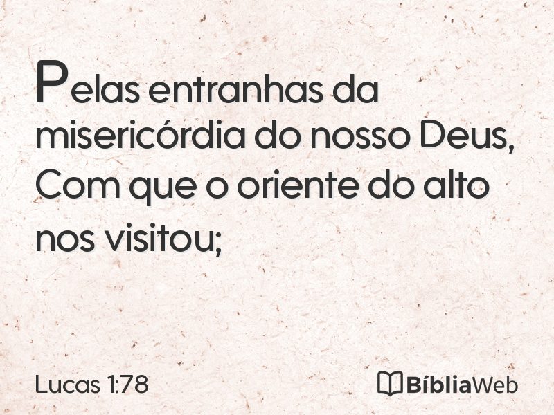 Lucas 1:78 em imagem para compartilhar