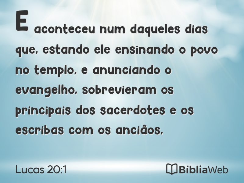Lucas 20:1 em imagem para compartilhar