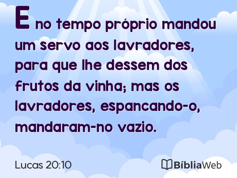 Lucas 20:10 em imagem para compartilhar
