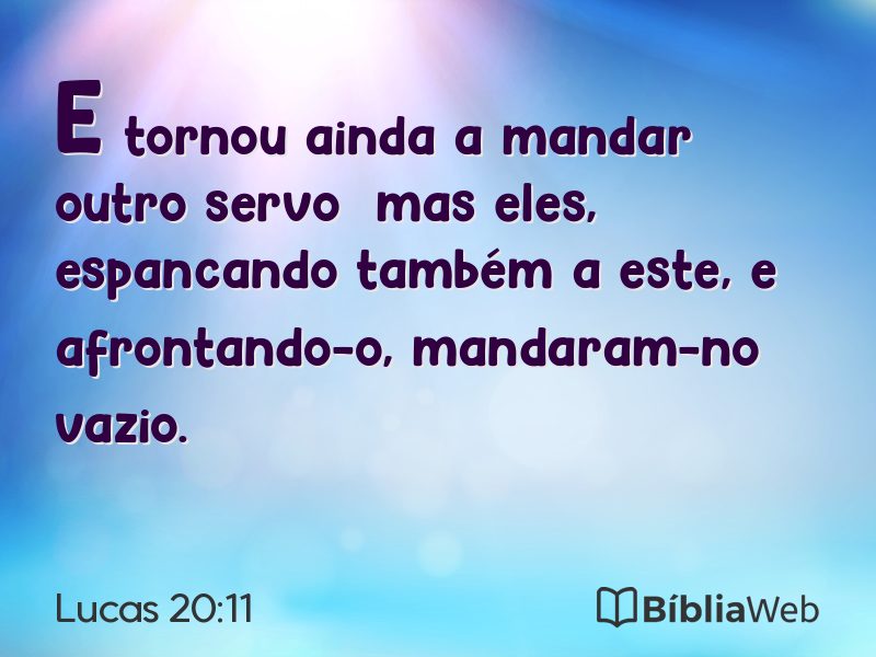 Lucas 20:11 em imagem para compartilhar