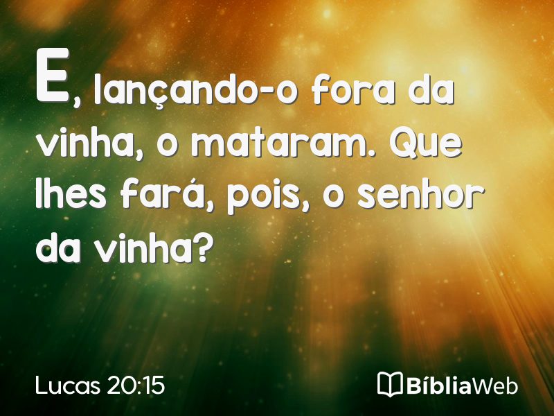 Lucas 20:15 em imagem para compartilhar