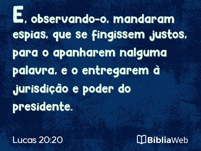 Lucas 20:20 em imagem para compartilhar