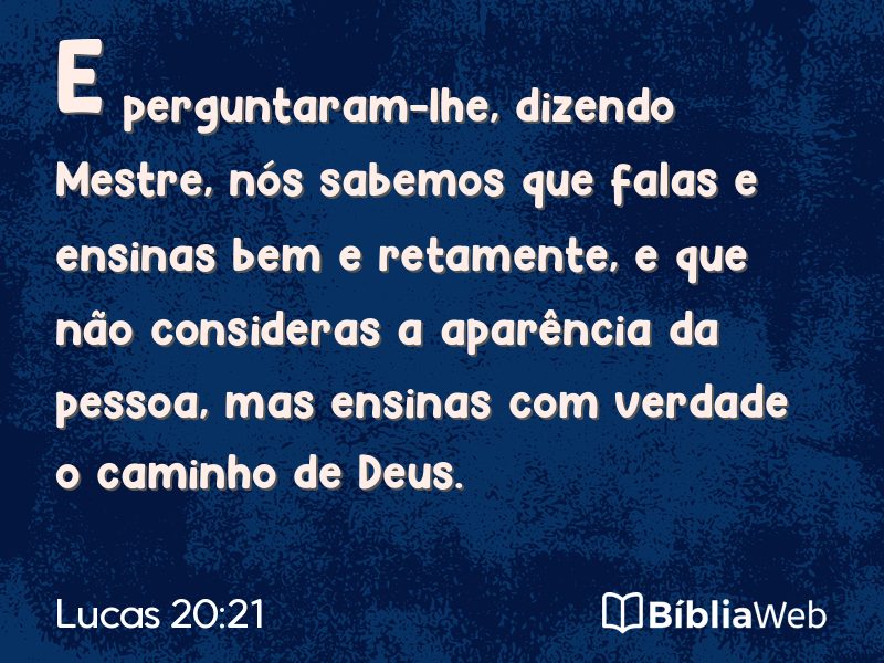 Lucas 20:21 em imagem para compartilhar