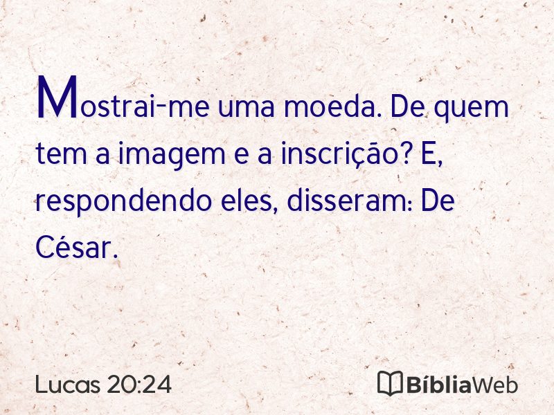 Lucas 20:24 em imagem para compartilhar