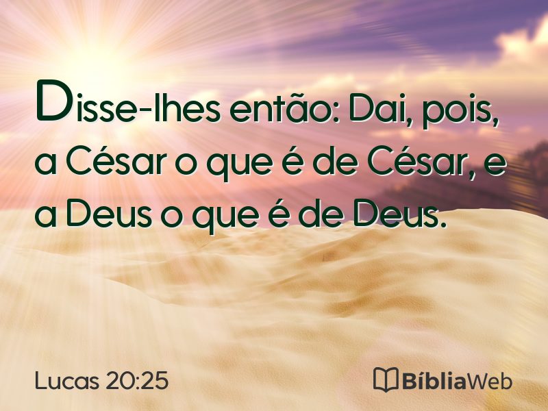 Lucas 20:25 em imagem para compartilhar